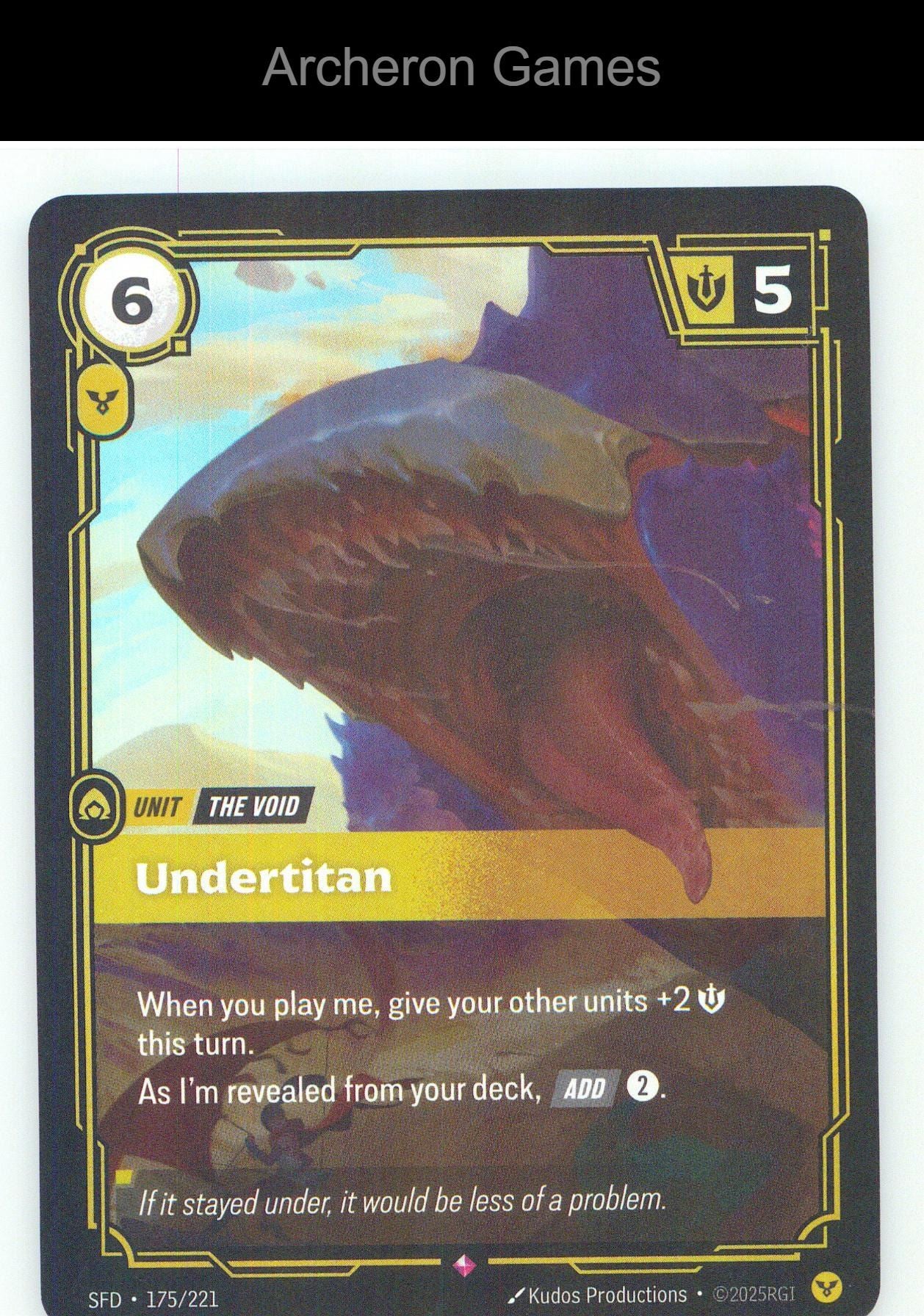 Undertitan SFD 175/221 R Spiritforged Riftbound Card Foil