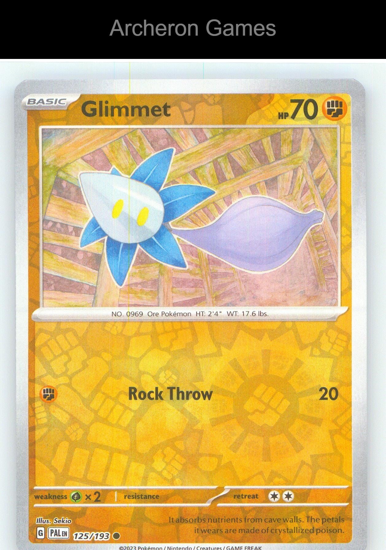 Pokemon Card Glimmet PAL 125/193 C Paldea Evolved Reverse Holo