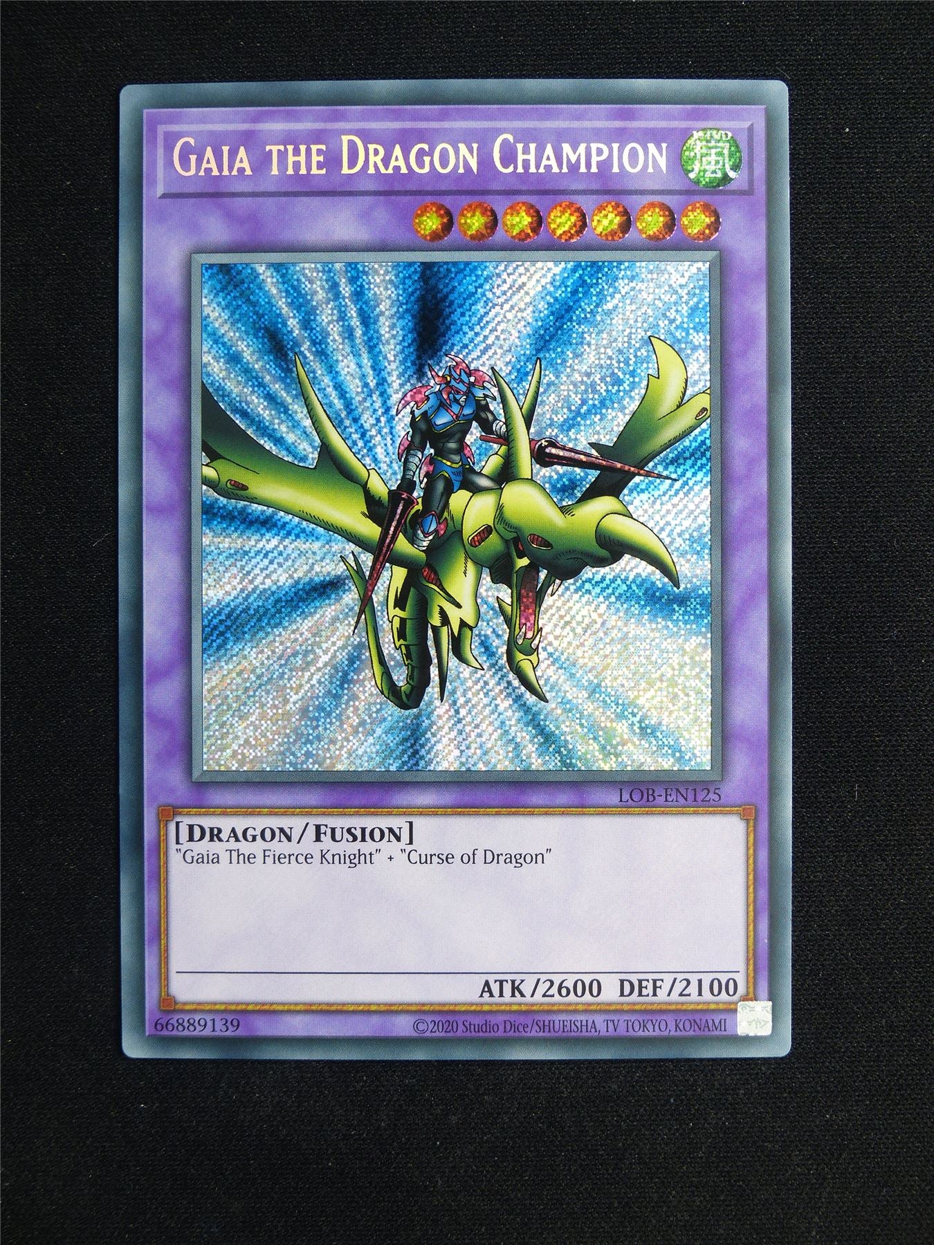 Gaia the Dragon Champion LOB Secret Rare - Yugioh Card #22P