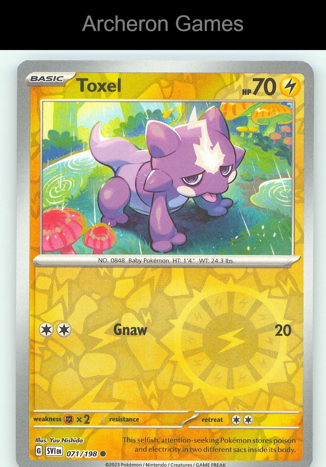 Pokemon Card Toxel SVI 071/198 C Scarlet & Violet Reverse Holo
