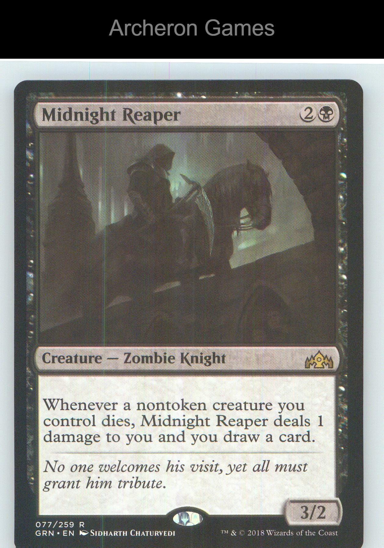 Midnight Reaper GRN 77 R MTG Card NM/EX+