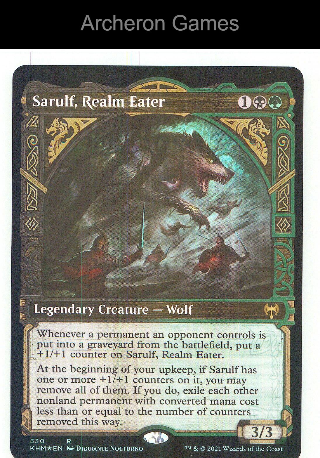 Sarulf, Realm Eater (Showcase) KHM 330 R MTG Card NM/EX+ FOIL