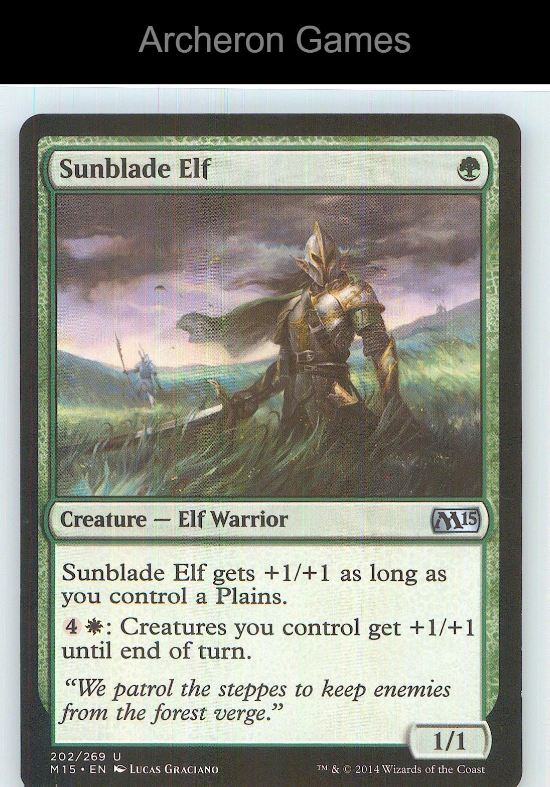 Sunblade Elf M15 202 UC MTG Card NM/EX+
