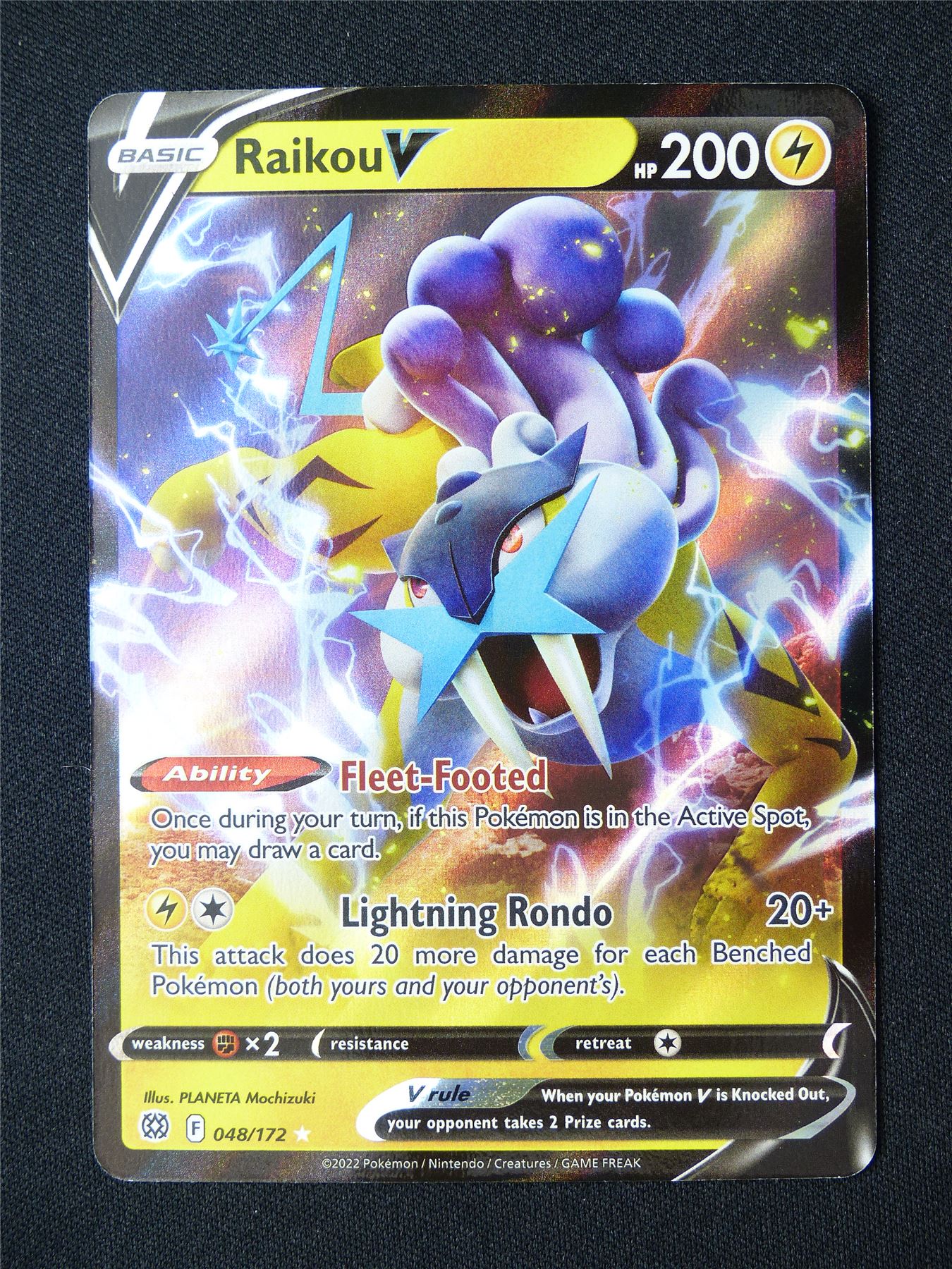 Raikou V 048/172 Holo - pokemon Card #8YB