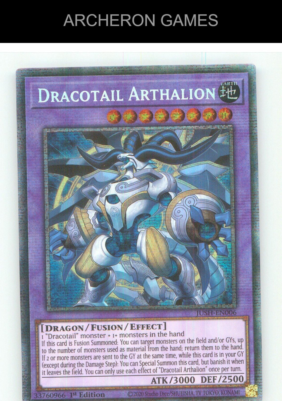 Dracotail Arthalion (Starlight Rare) Starlight Rare YUGIOH Card 1st Edition