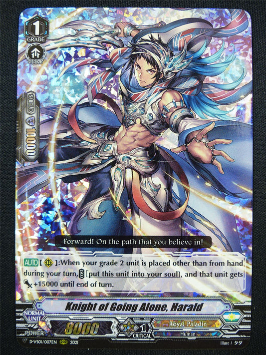 Knight of Going Alone Harald D-VS01 RRR - Vanguard Card #24O
