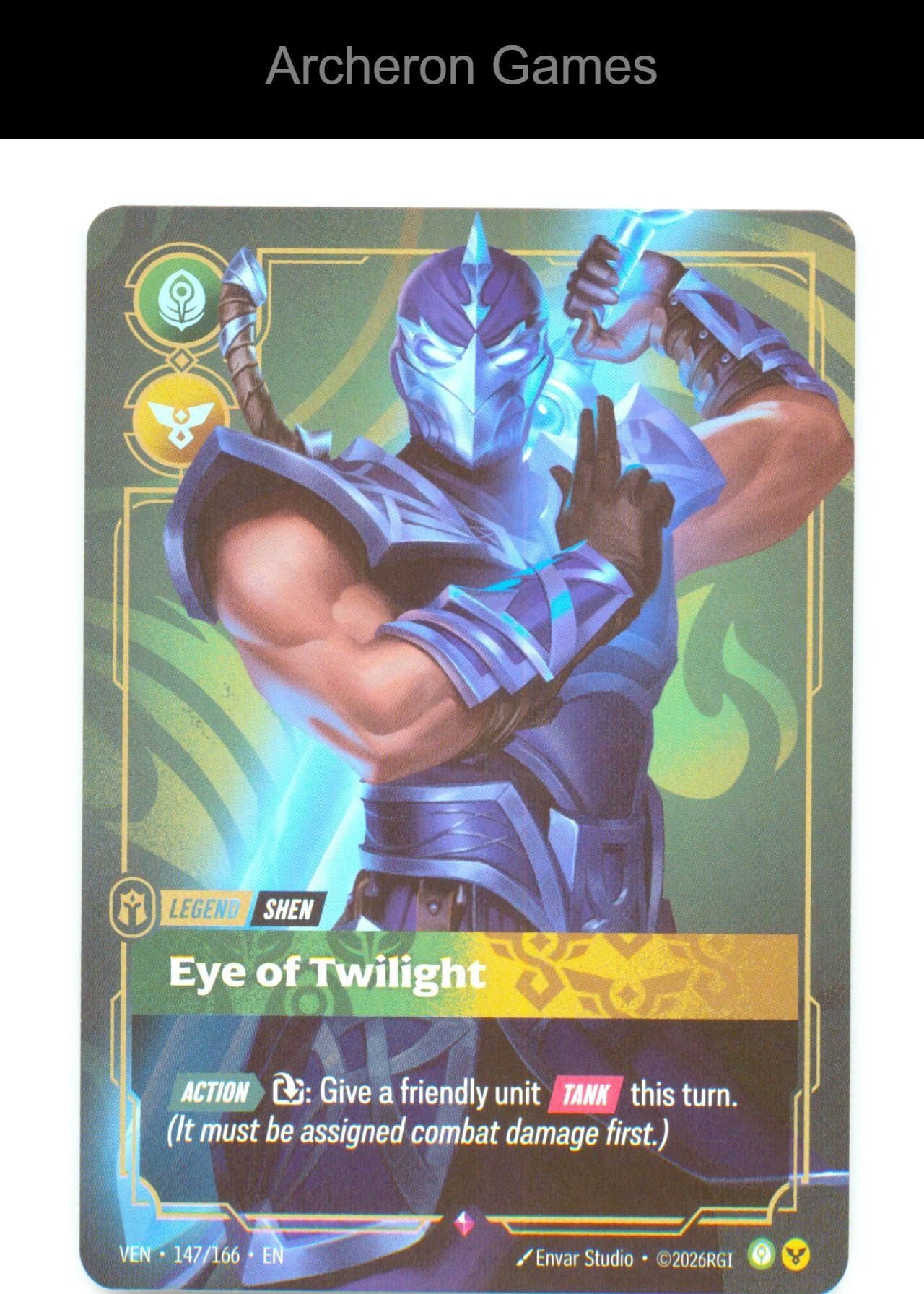 Shen - Eye of Twilight VEN 147/166 R Vendetta Riftbound Card Foil