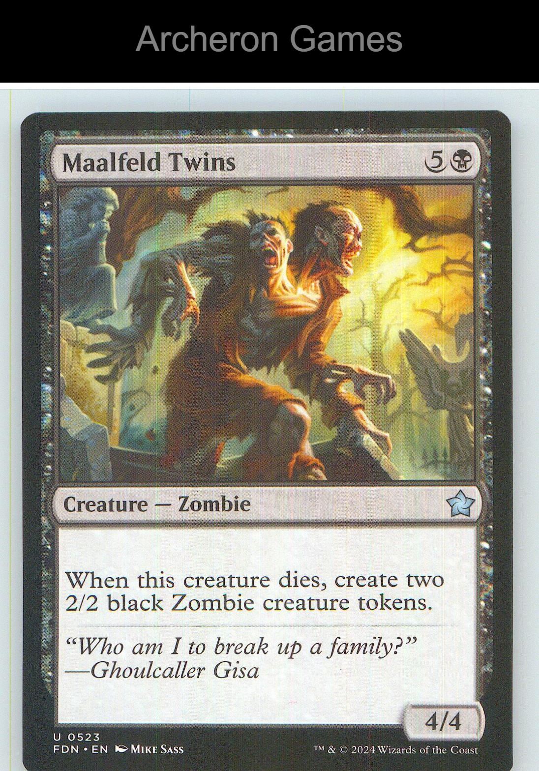 Maalfeld Twins FDN 523 UC MTG Card NM/EX+