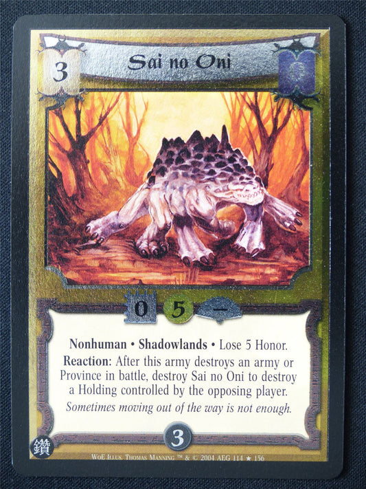 Sai no Oni Foil - WoE - Legend of the Five Rings L5R Card #VT