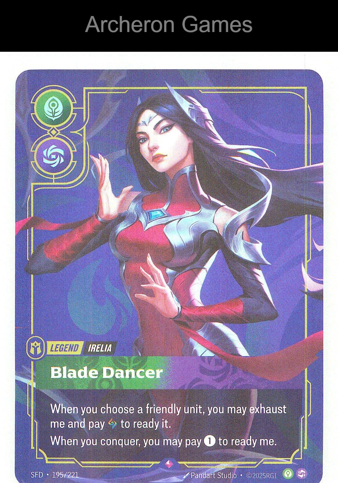 Irelia - Blade Dancer SFD 195/221 R Spiritforged Riftbound Card