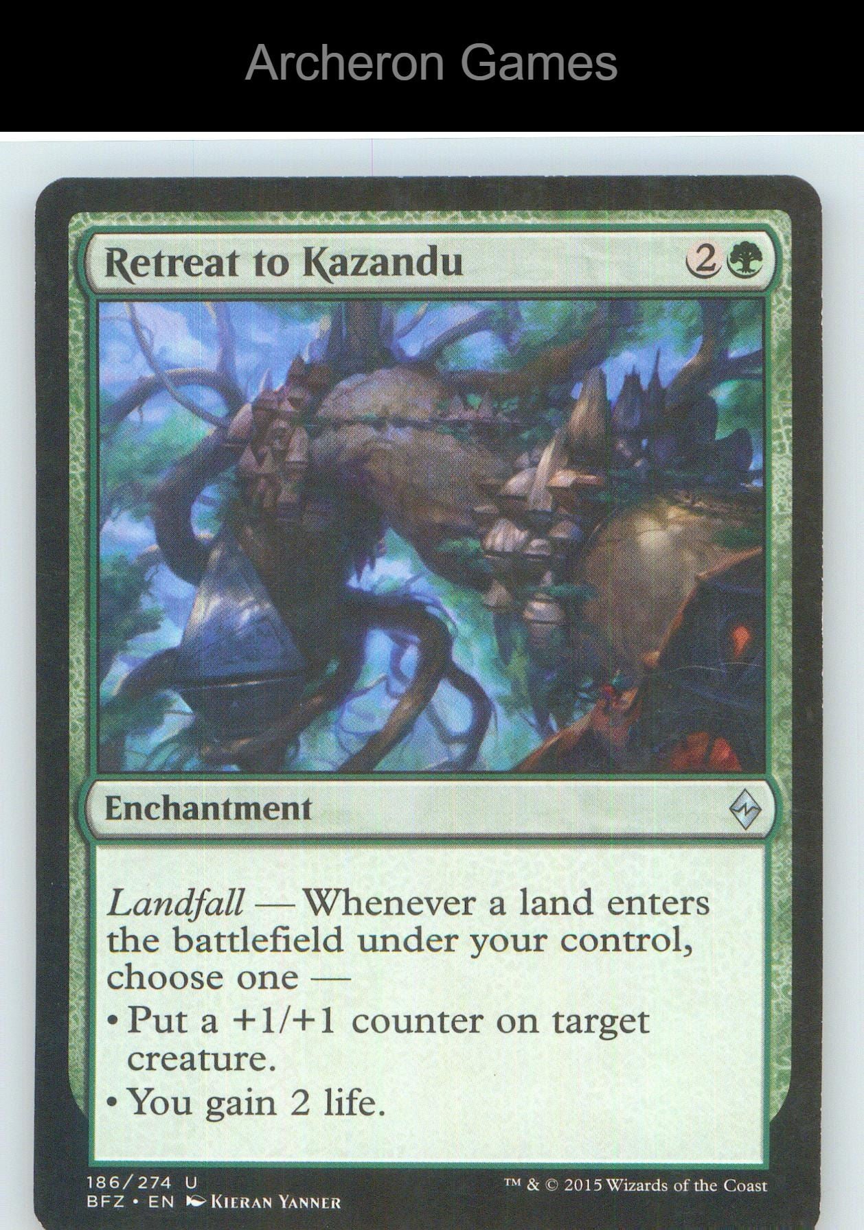 Retreat to Kazandu BFZ 186 UC MTG Card NM/EX+