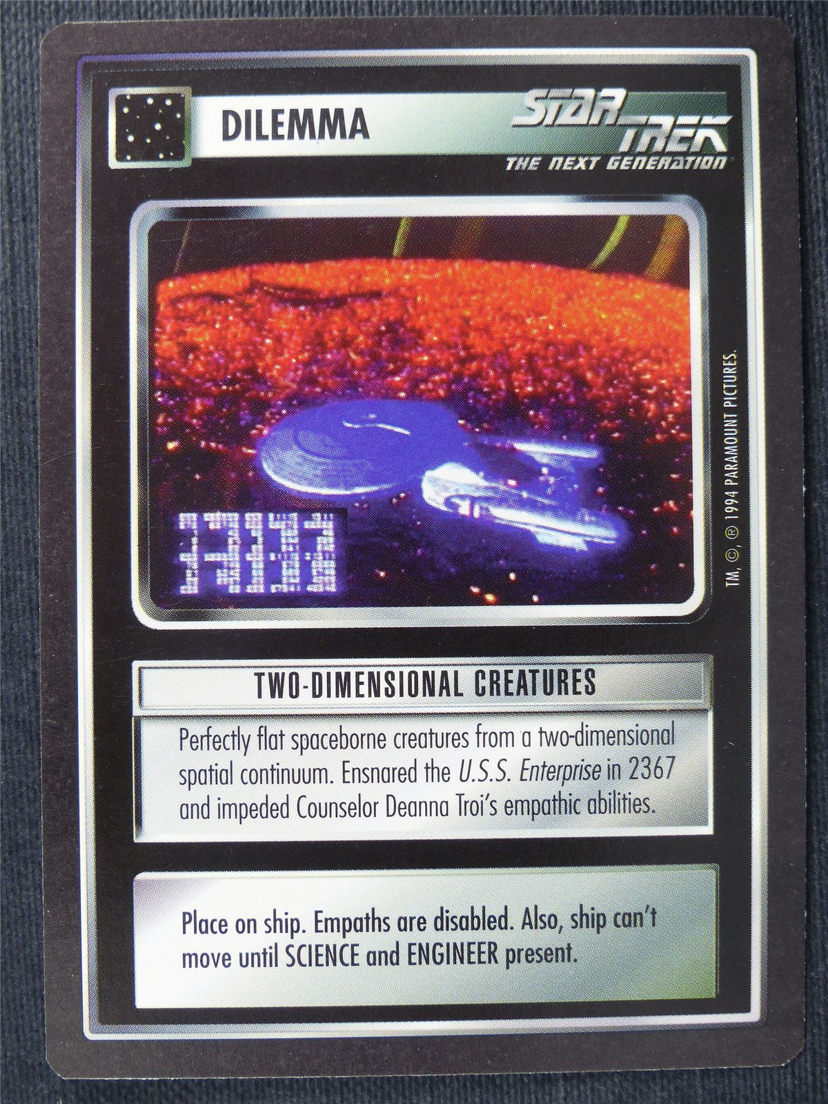 Two-Dimensional Creatures - NG - Star Trek Cards #17X