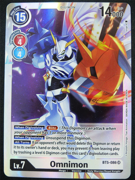 Omnimon BT5-086 SR - Digimon Card #4DJ
