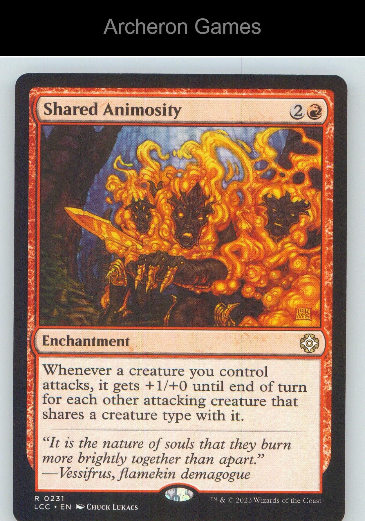 Shared Animosity LCC 231 R MTG Card NM/EX+