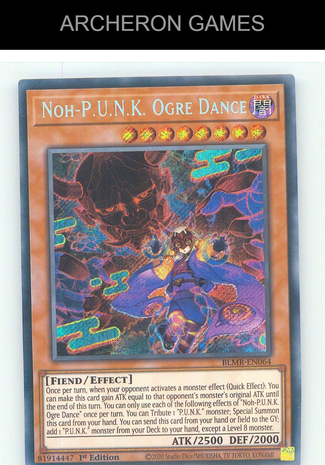 Noh-P.U.N.K. Ogre Dance SEC YUGIOH Card 1st Edition