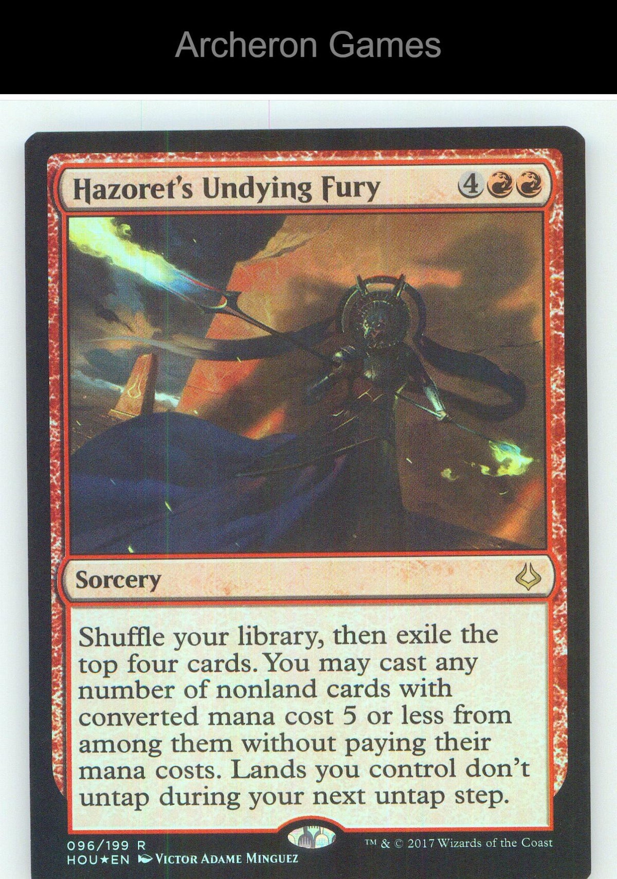 Hazoret's Undying Fury HOU 96 R MTG Card NM/EX+ Foil