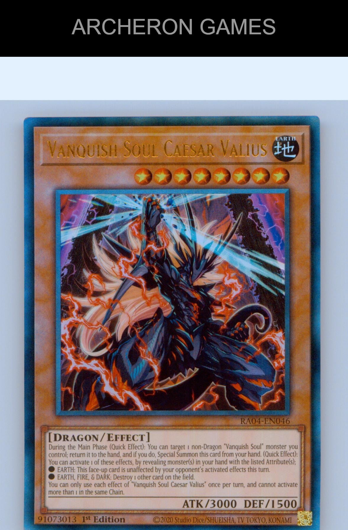 Vanquish Soul Caesar Valius (PUR) YUGIOH Card 1st Edition