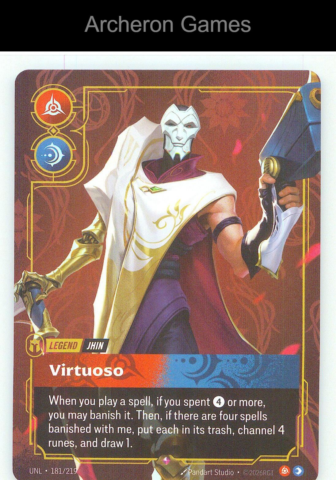 Jhin - Virtuoso UNL 181/219 R Unleashed Riftbound Card