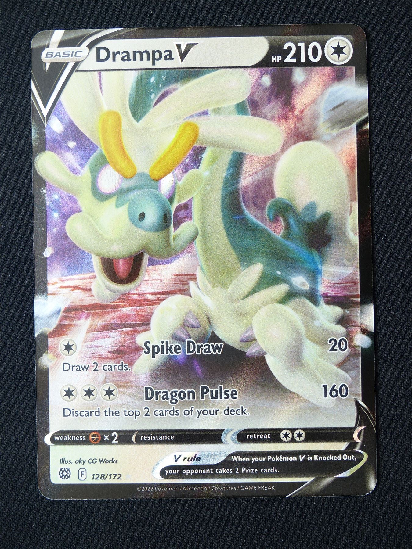 Drampa V 128/172 Holo - Pokemon Card #8U4