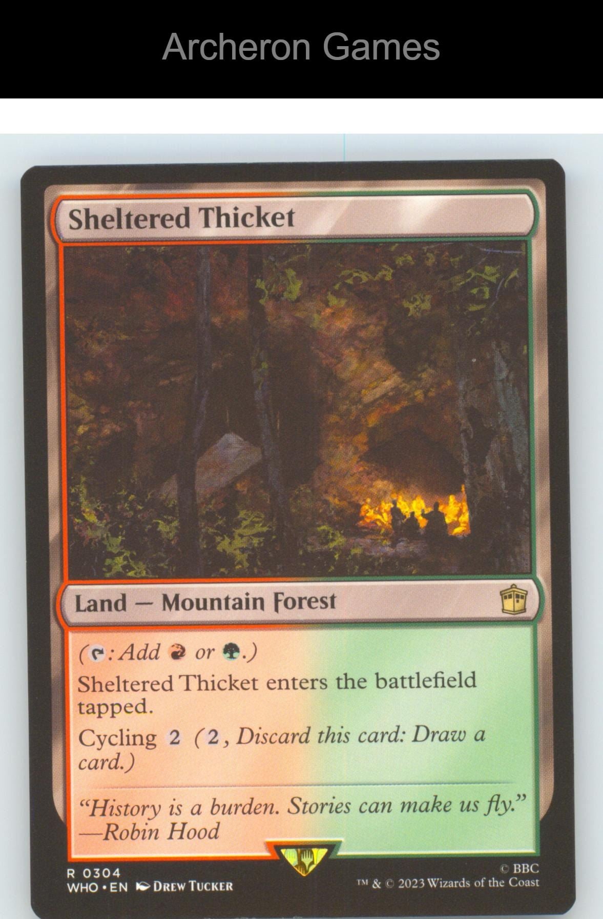 Sheltered Thicket WHO 304 R MTG Card NM/EX+
