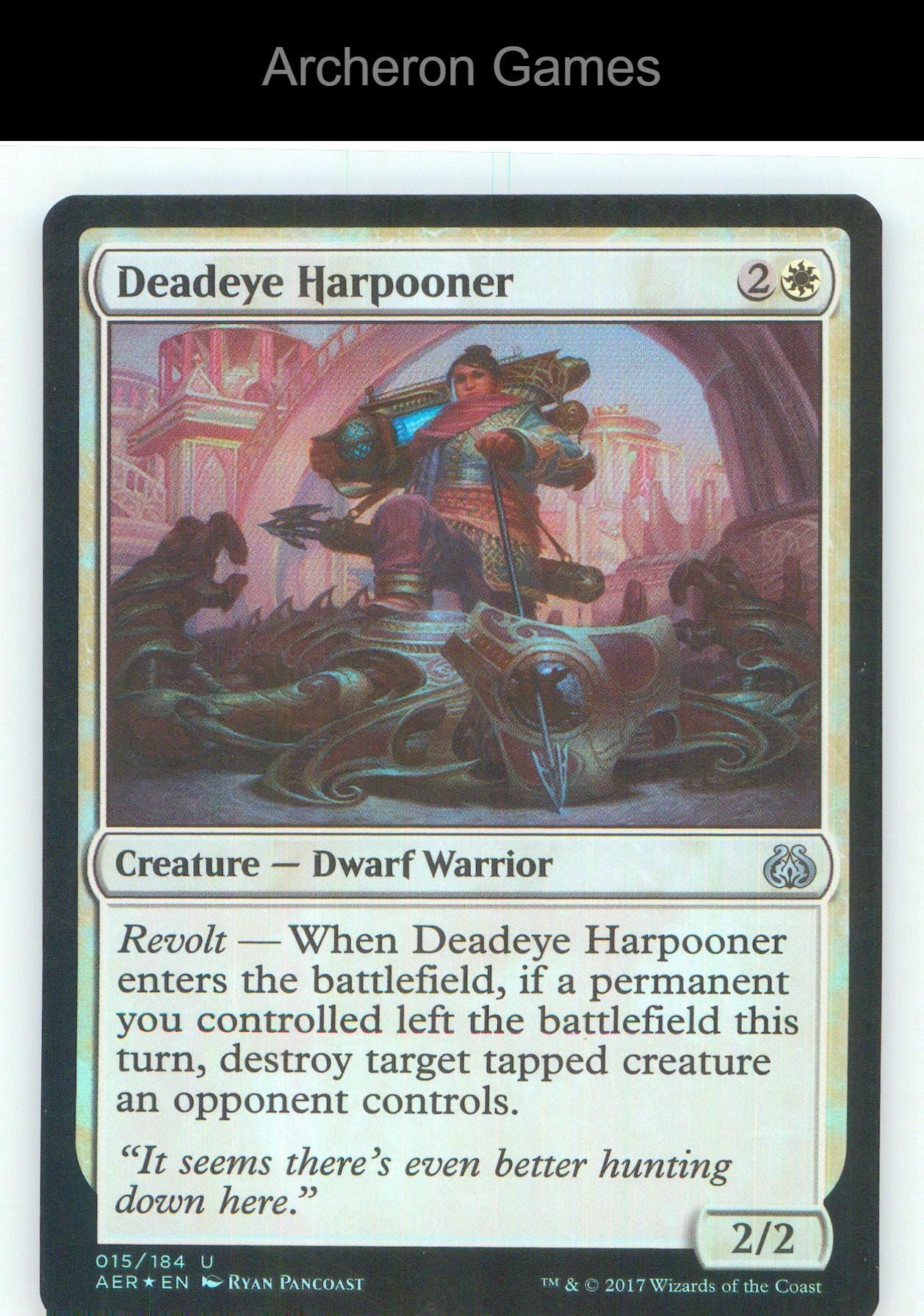 Deadeye Harpooner AER 15 UC MTG Card NM/EX+ Foil
