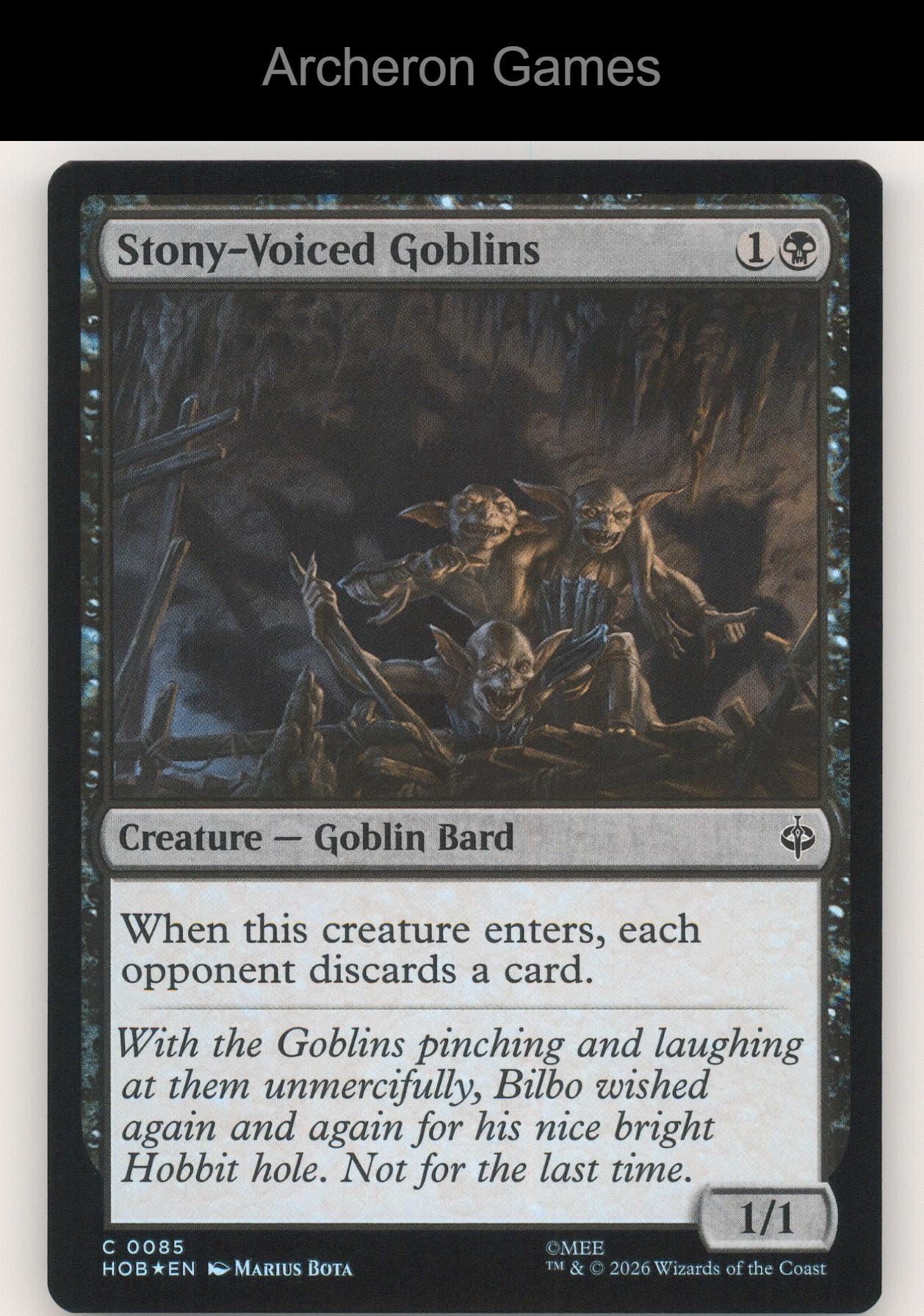 Stony-Voiced Goblins HOB 85 C MTG Card The Hobbit