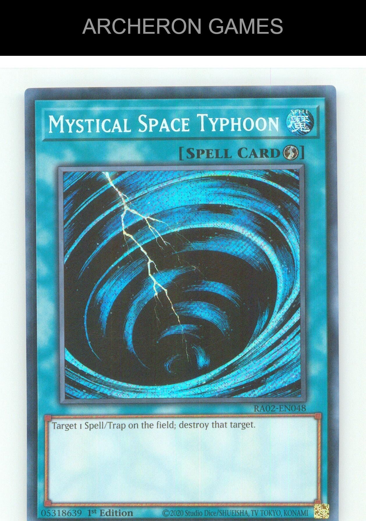 Mystical Space Typhoon (Secret Rare) SEC YUGIOH Card 1st Edition