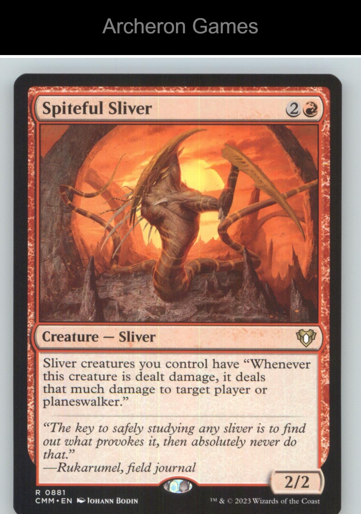Spiteful Sliver CMM 881 R MTG Card NM/EX+