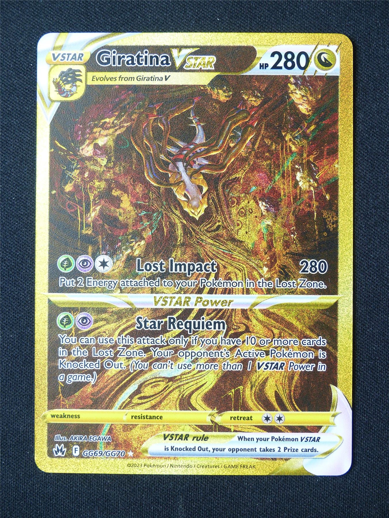 Giratina Vstar GG69/GG70 Textured Holo - Pokemon Card #8QZ Giratina Vstar GG69/GG70 Textured Holo - Pokemon Card #8QZ