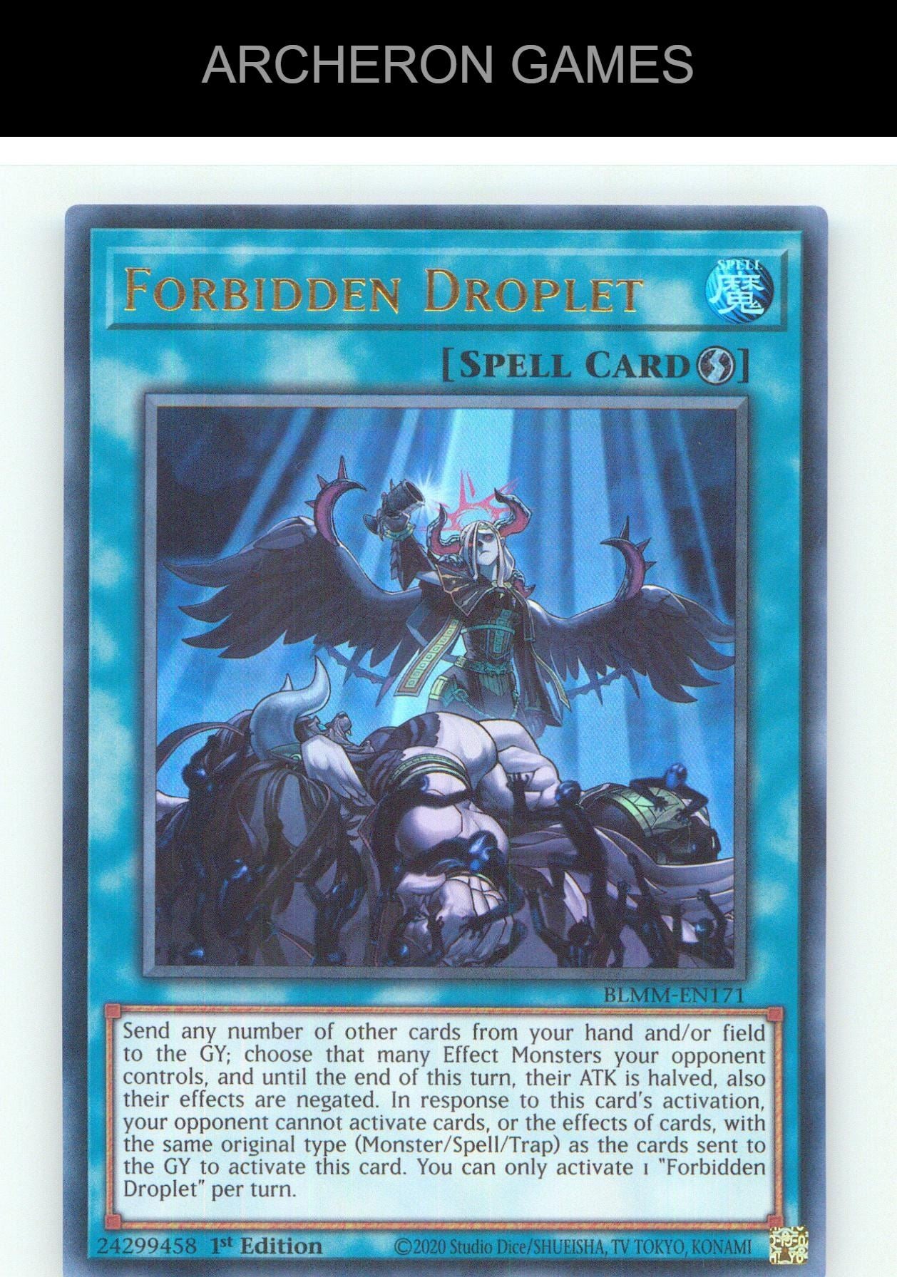 Forbidden Droplet UR YUGIOH Card 1st Edition