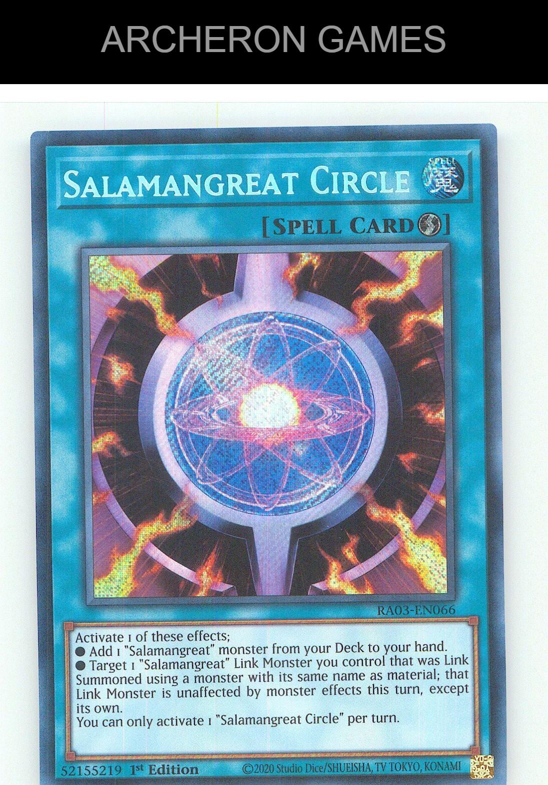 Salamangreat Circle (Secret Rare) SEC YUGIOH Card 1st Edition