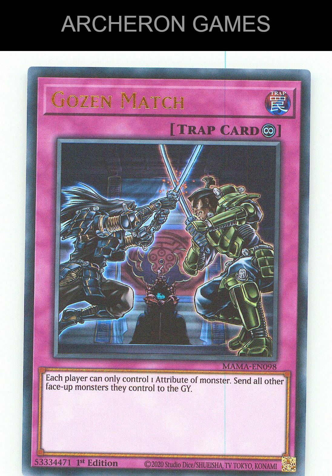 Gozen Match UR YUGIOH Card 1st Edition