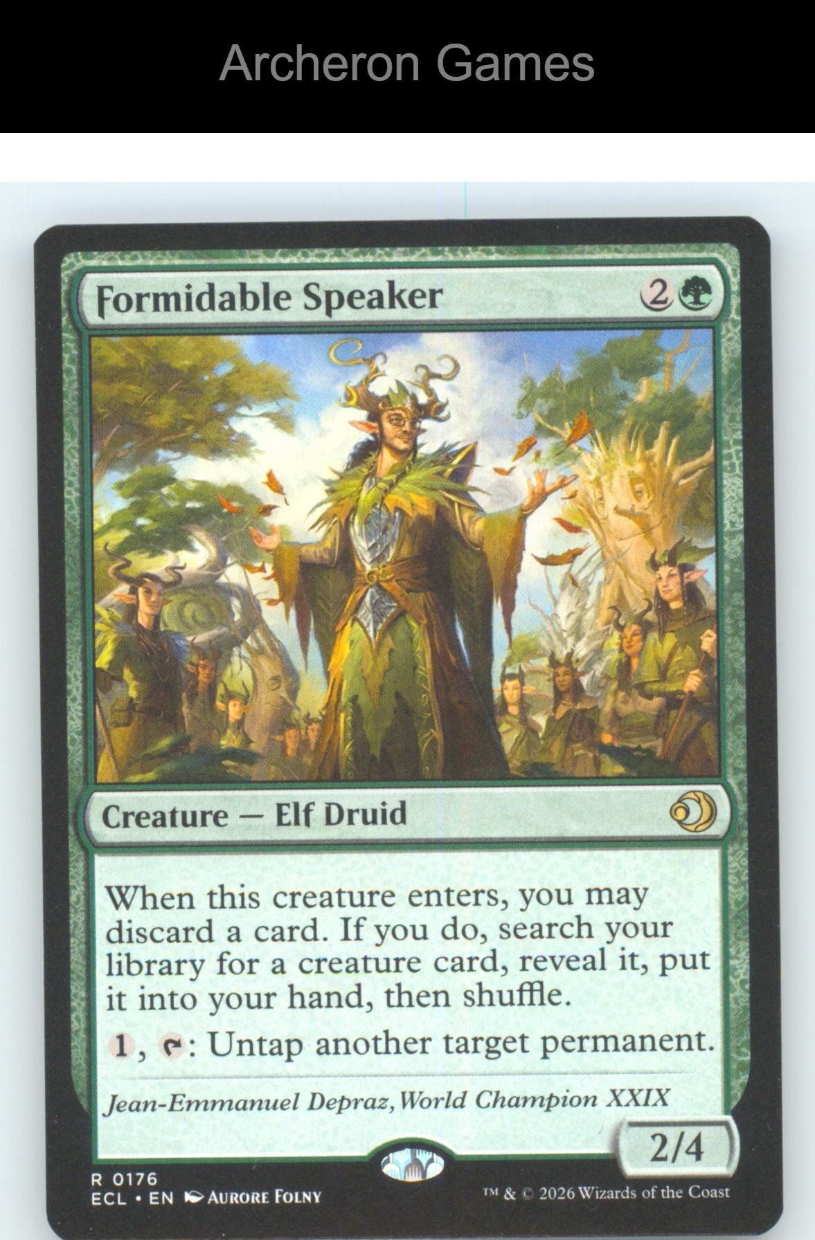Formidable Speaker ECL 176 R MTG Card Lorwyn Eclipsed