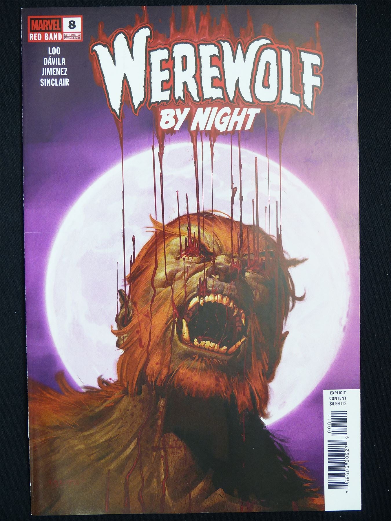 WEREWOLF by Night #8 Red Band - Marvel Comic #1OJ