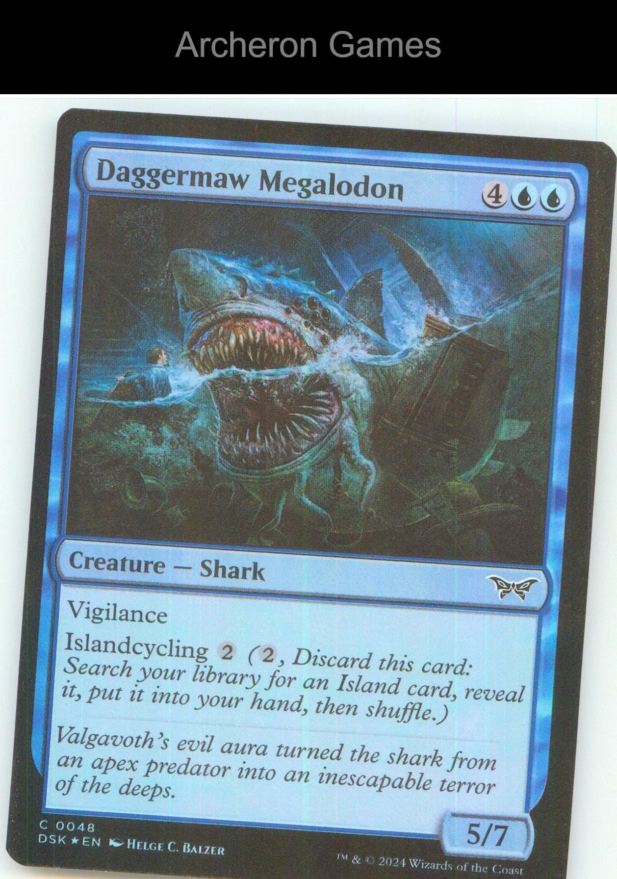 Daggermaw Megalodon DSK 48 C MTG Card NM/EX+ Foil