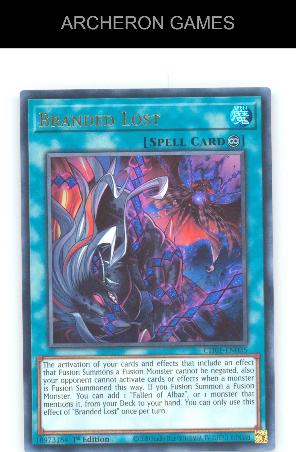 Branded Lost Ultra Rare YUGIOH Card 1st Edition