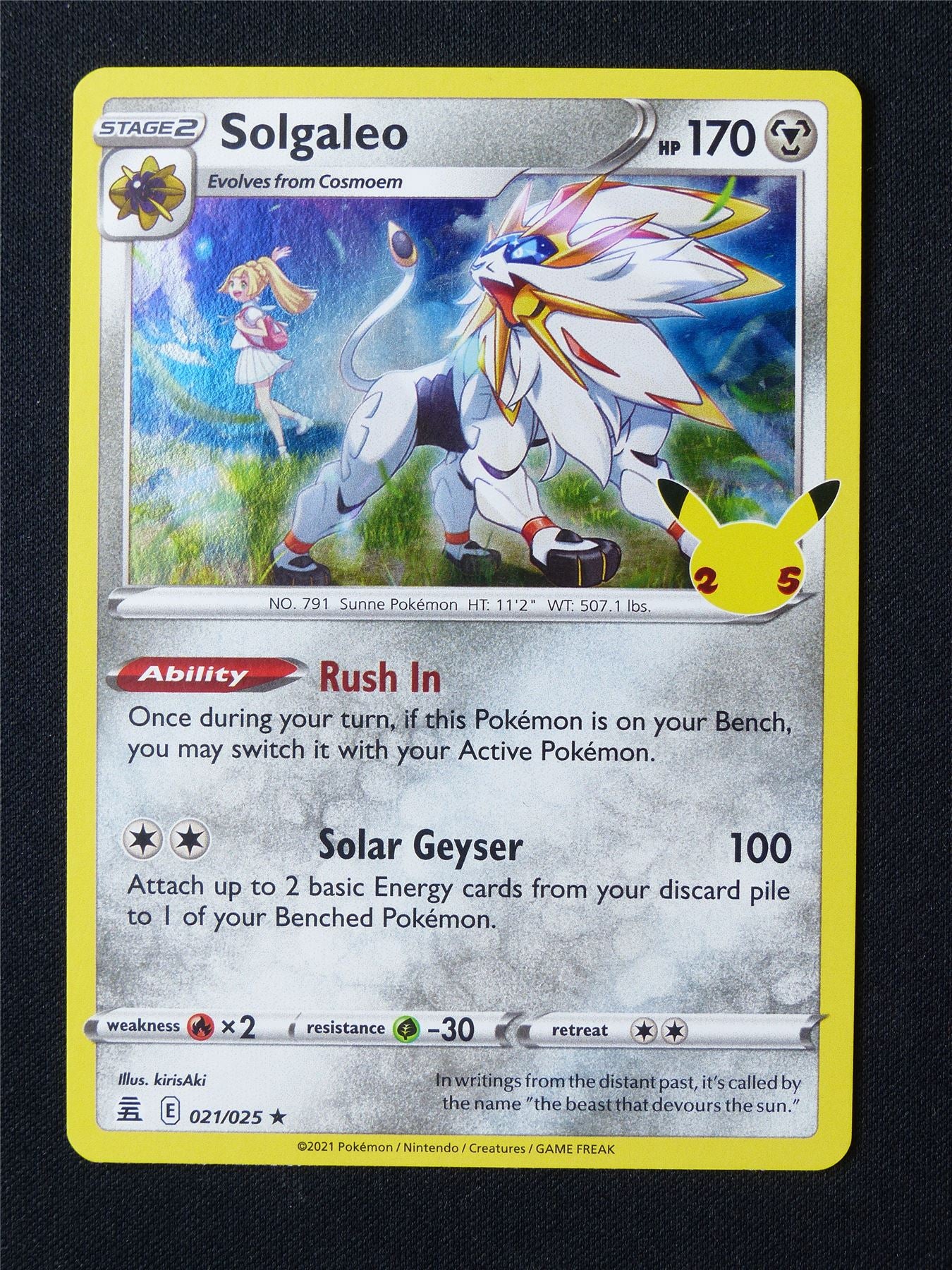 Solgaleo 021/025 Holo - Pokemon Card #6SZ