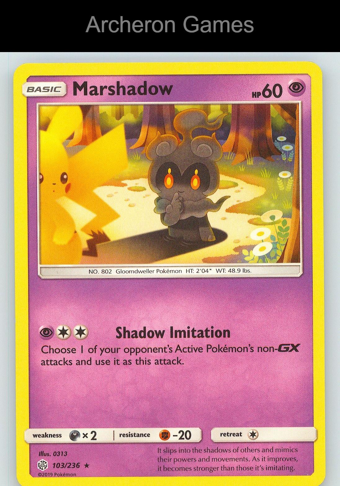 Pokemon Card Marshadow CEC 103/236 R Cosmic Eclipse