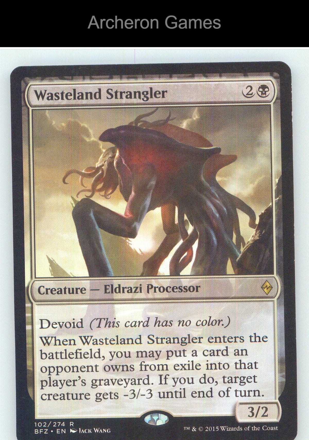 Wasteland Strangler BFZ 102 R MTG Card NM/EX+