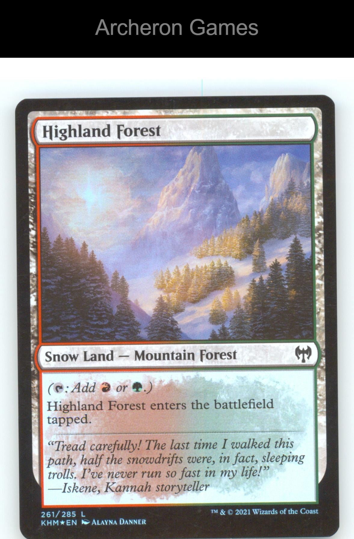 Highland Forest KHM 261 Land MTG Card Kaldheim FOIL