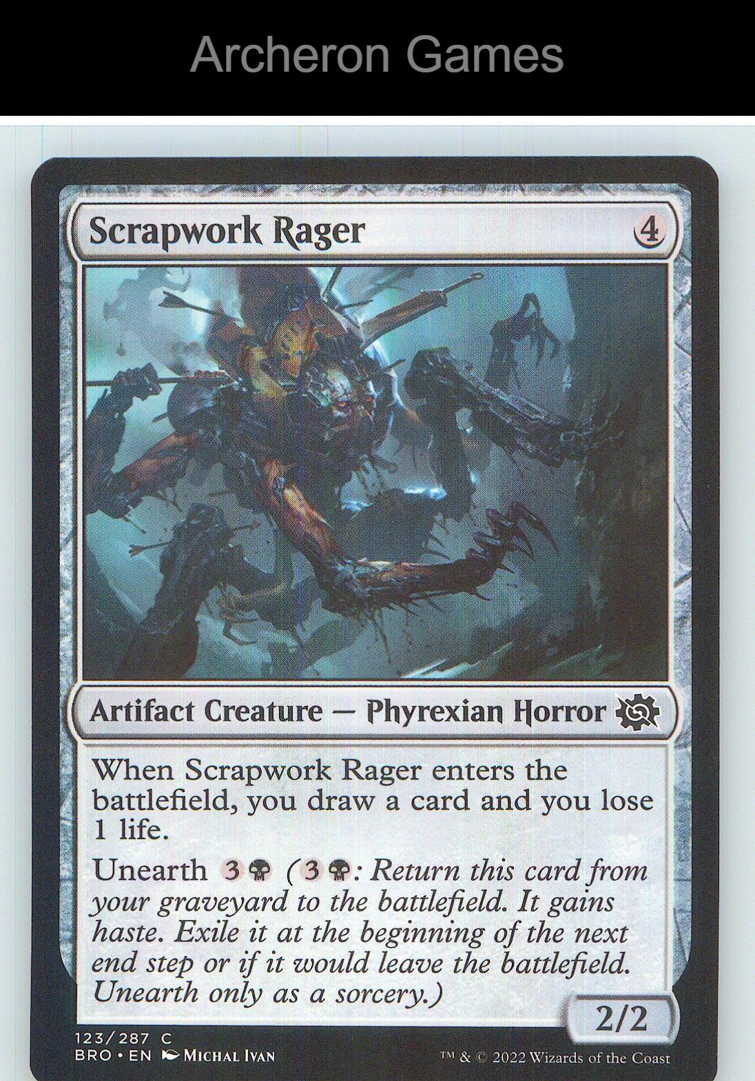Scrapwork Rager BRO 123 C MTG Card NM/EX+