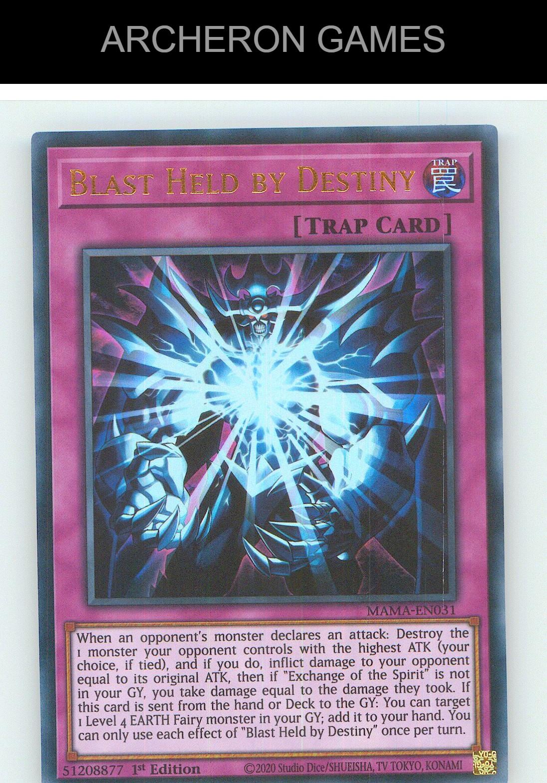 Blast Held by Destiny Ultra Rare YUGIOH Card 1st Edition