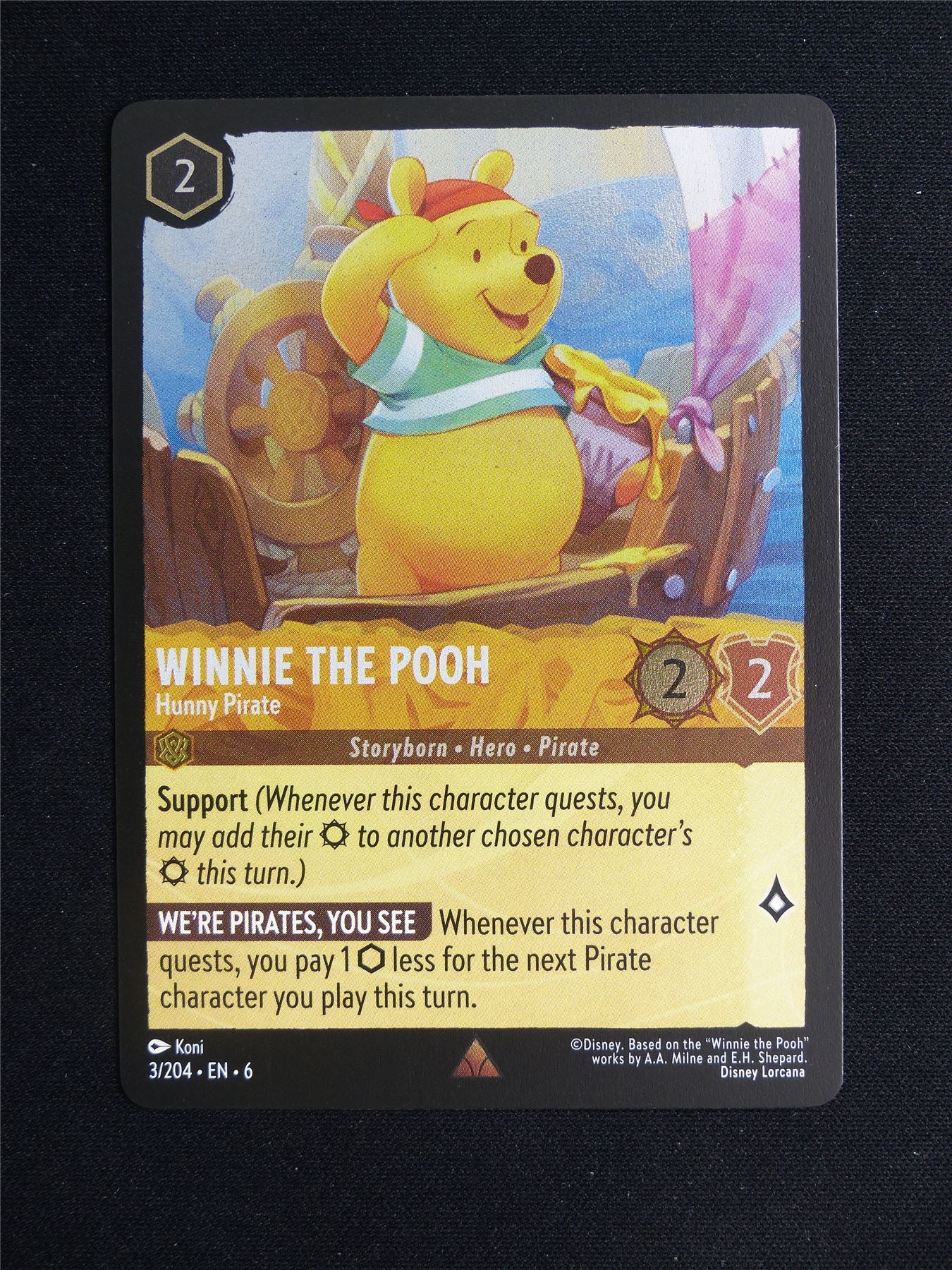 Winnie The Pooh Hunny Pirate 3/204 Foil - Lorcana Card #26C