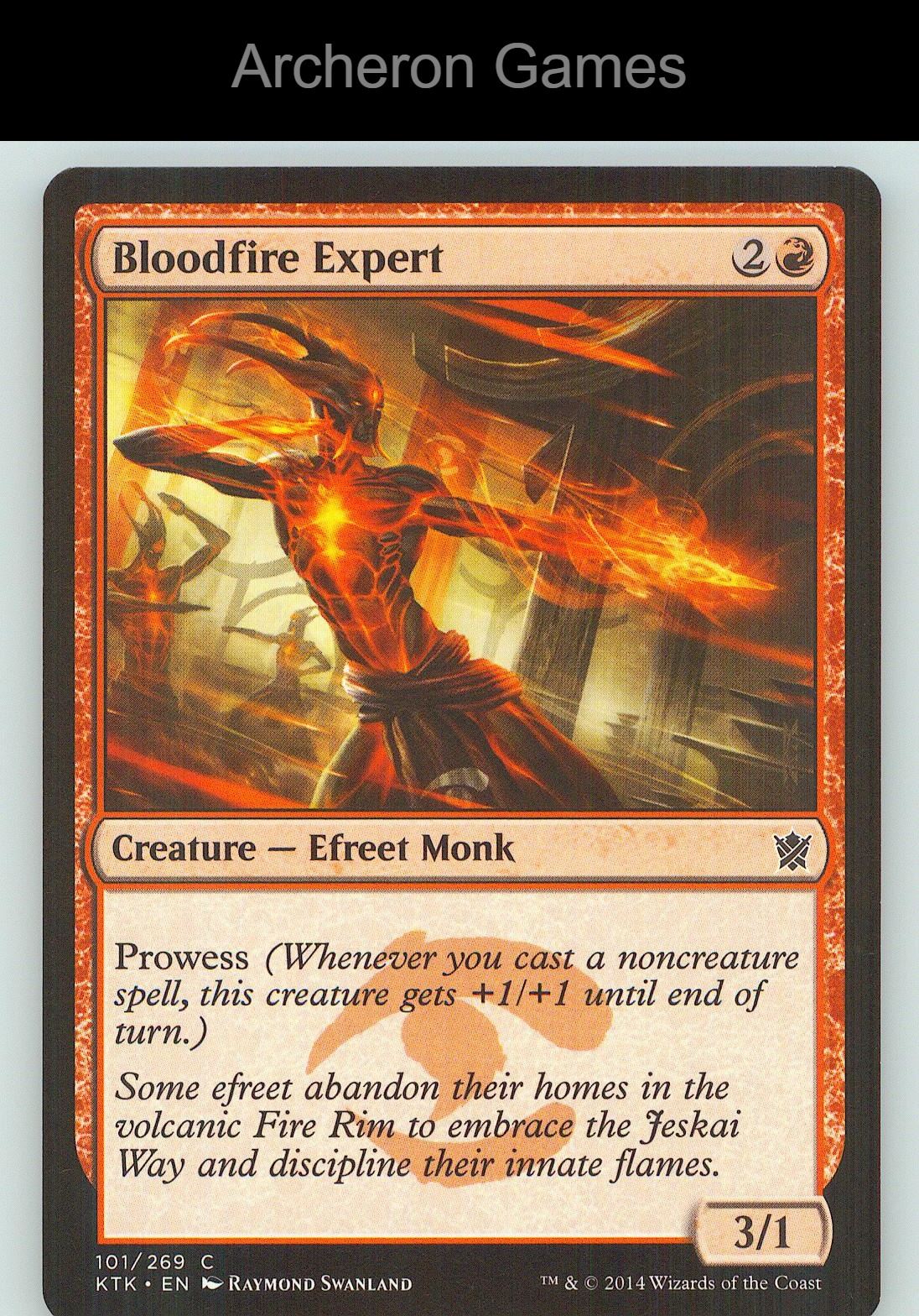 Bloodfire Expert KTK 101 C MTG Card NM/EX+