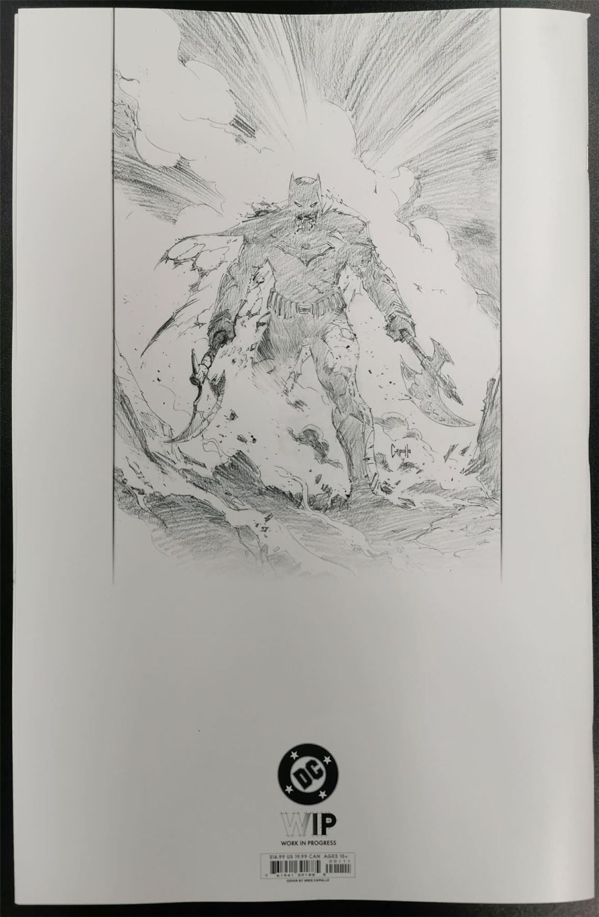 Dark Nights metal DC WIP #1 - DC Large Comic Greg Capullo #2YS