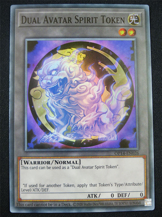 Dual Avatar Spirit Token OP19 Super Rare - Yugioh Card #5V