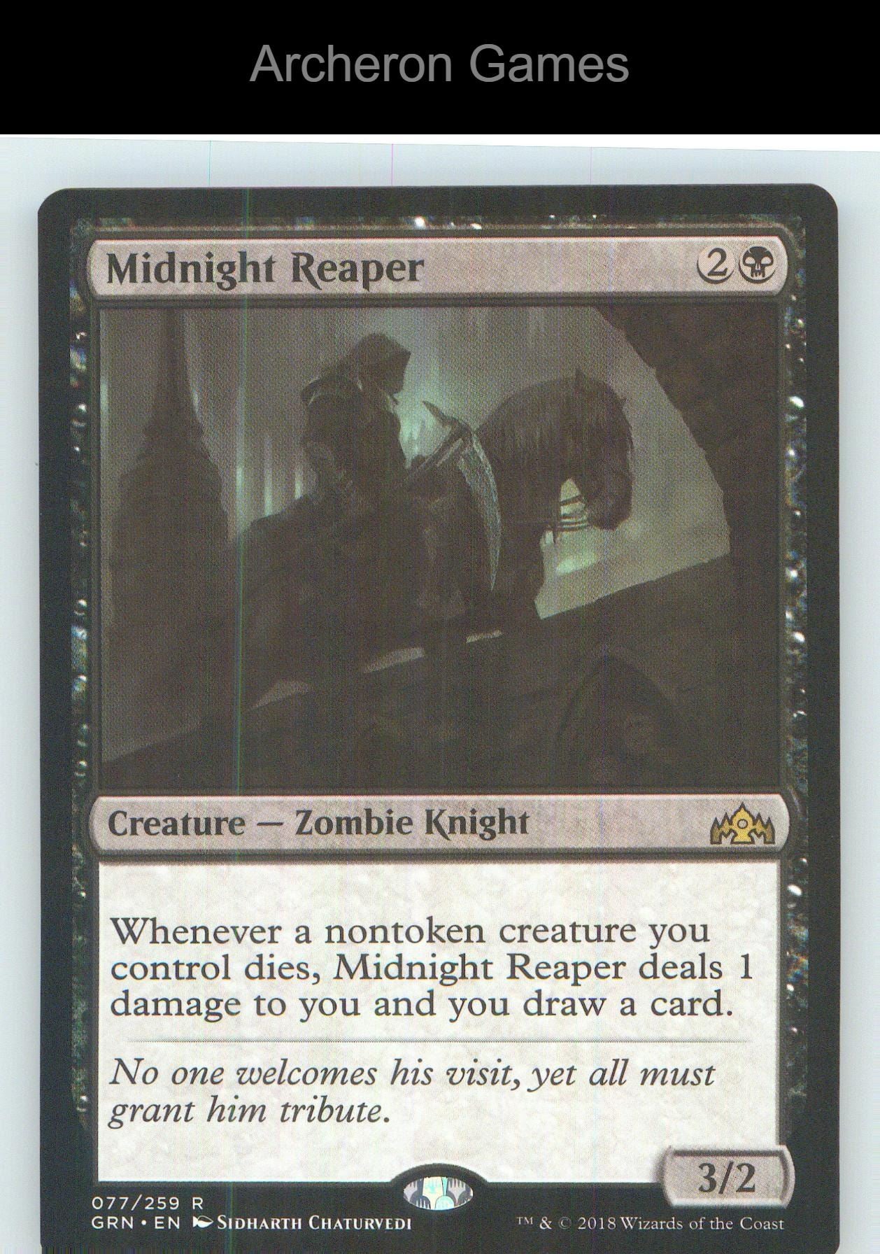 Midnight Reaper GRN 77 R MTG Card NM/EX+
