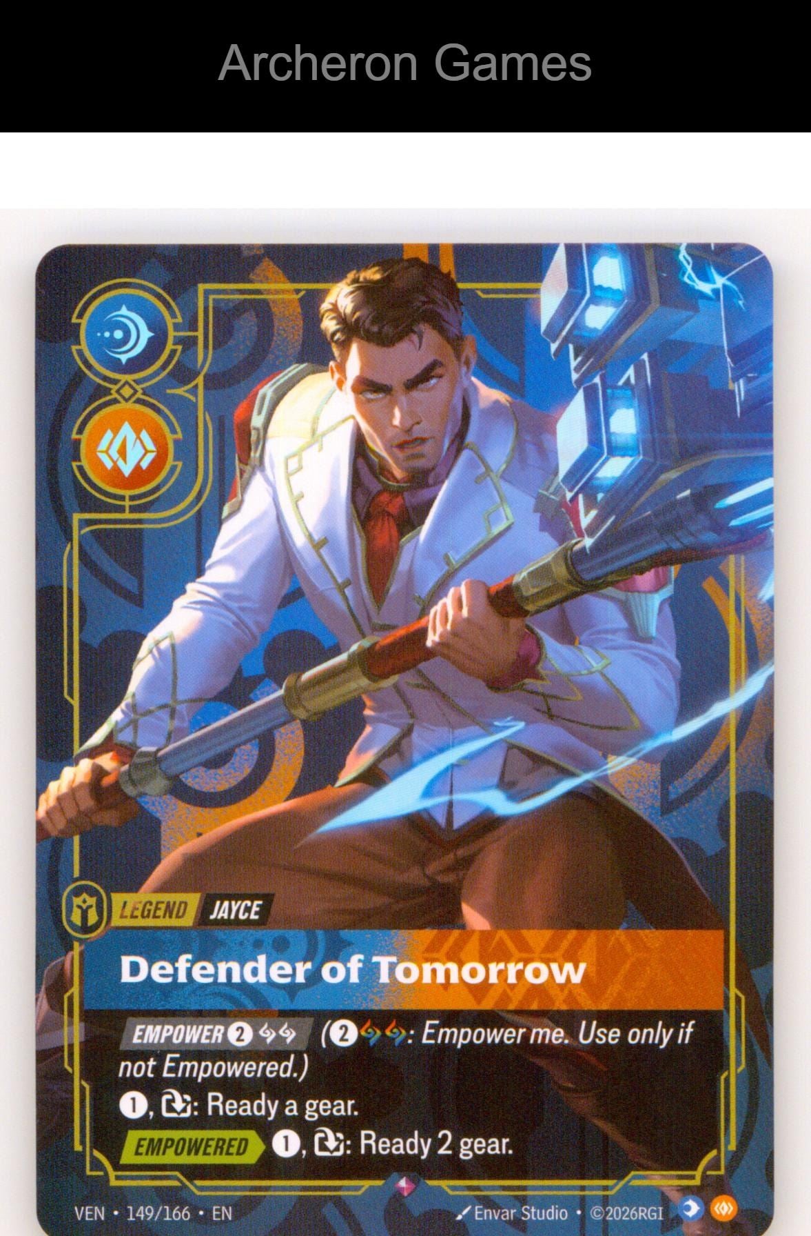 Jayce - Defender of Tomorrow VEN 149/166 R Vendetta Riftbound Card