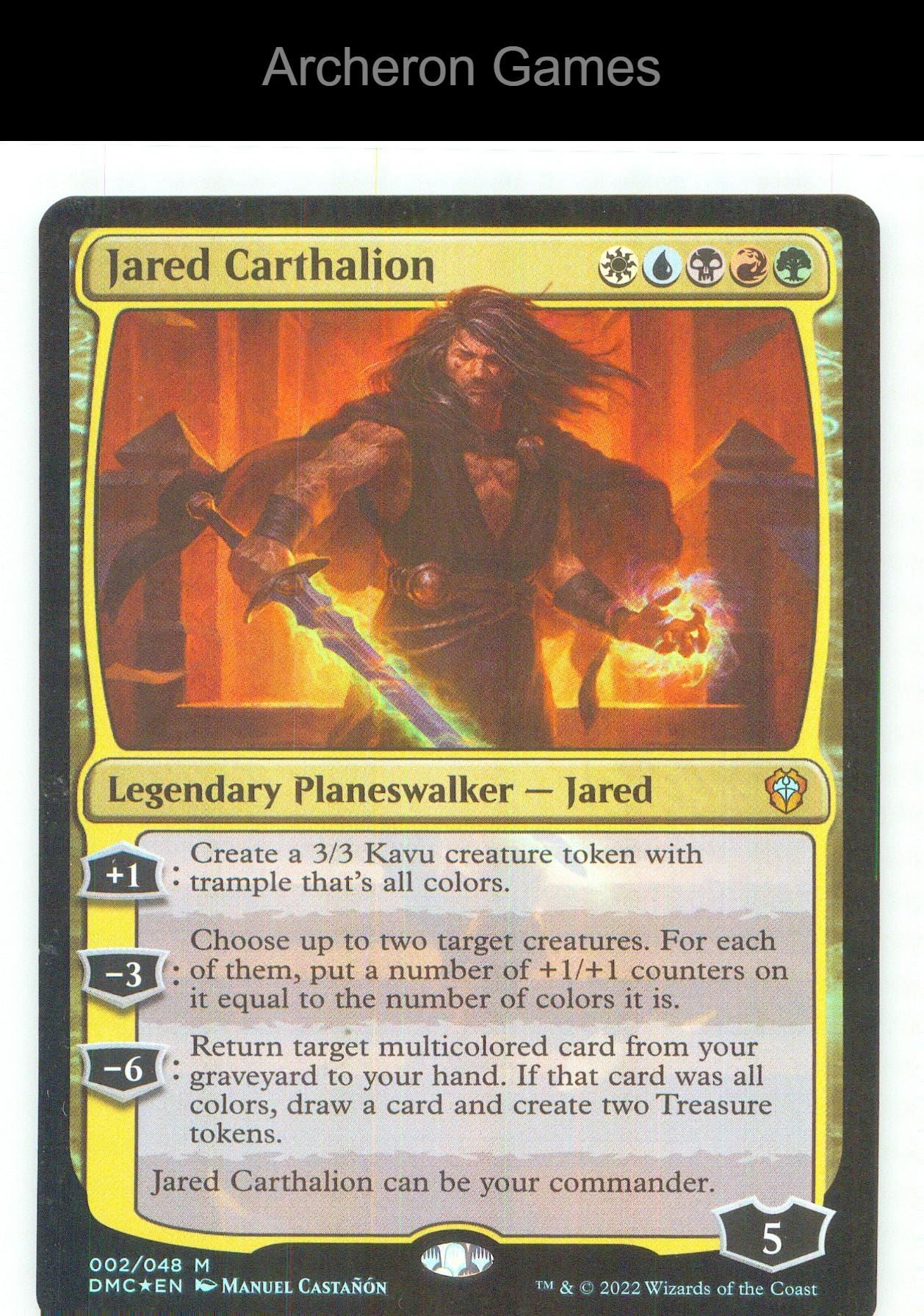 Jared Carthalion DMC 2 Mythic MTG Card NM/EX+ Foil