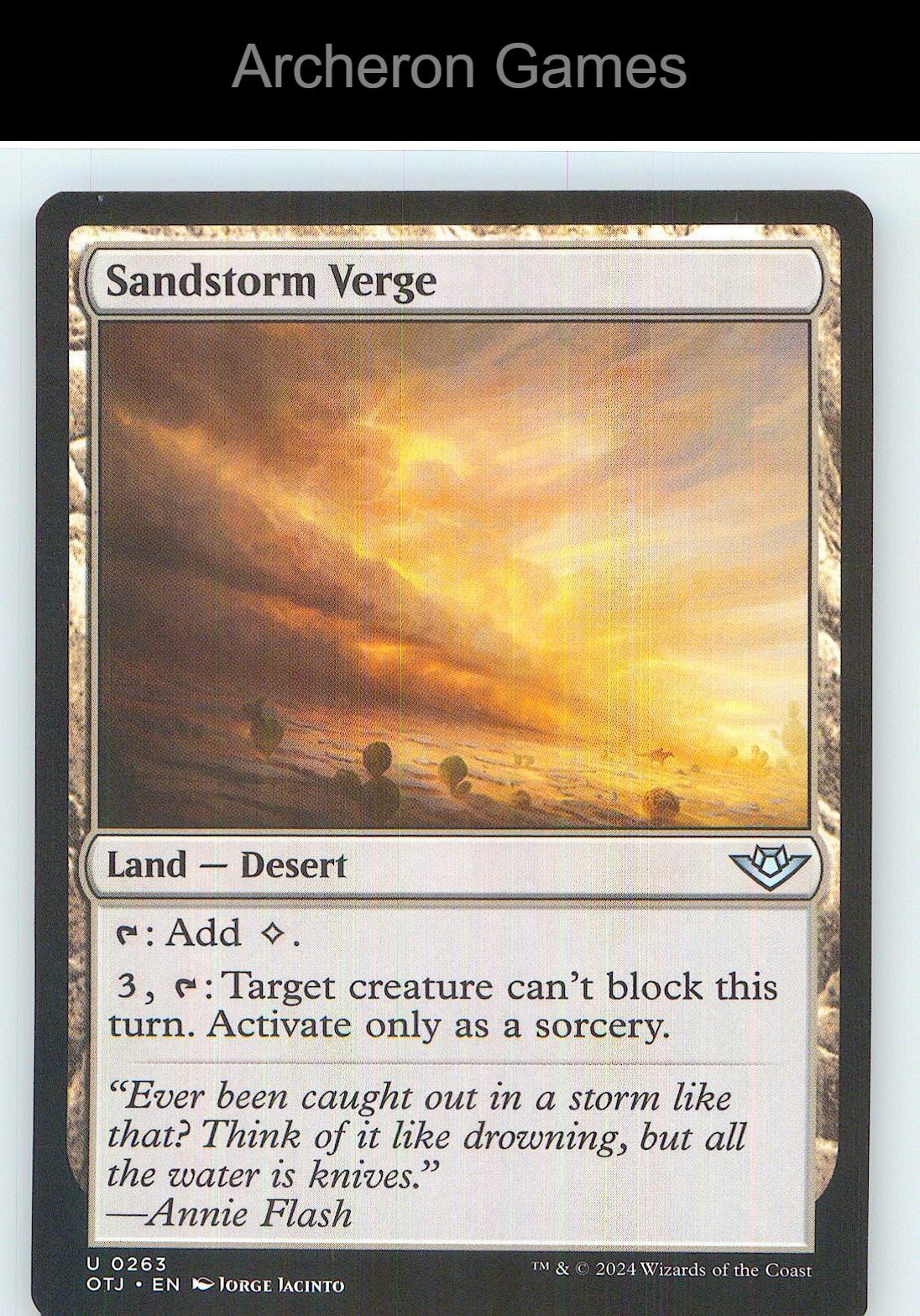 Sandstorm Verge OTJ 263 UC MTG Card NM/EX+